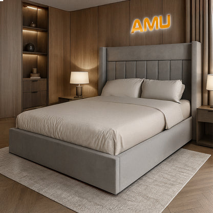 AMU Barcelona Wingback Luxury Bed Frame