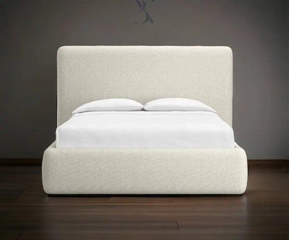 Beautiful Diana Boucle Teddy Beer Cream Luxury Bed - BedsnBoards