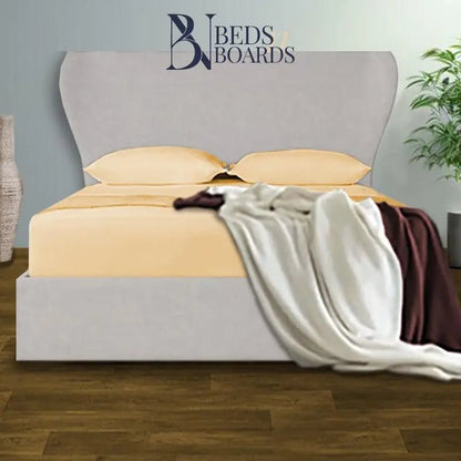 Butterfly Wingback Curved Luxury Bed BedsnBoards
