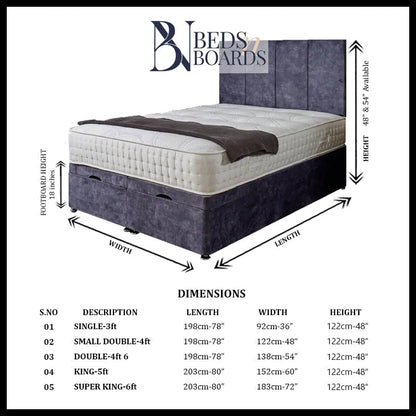 Cardiff Ottoman Divan Bed BedsnBoards