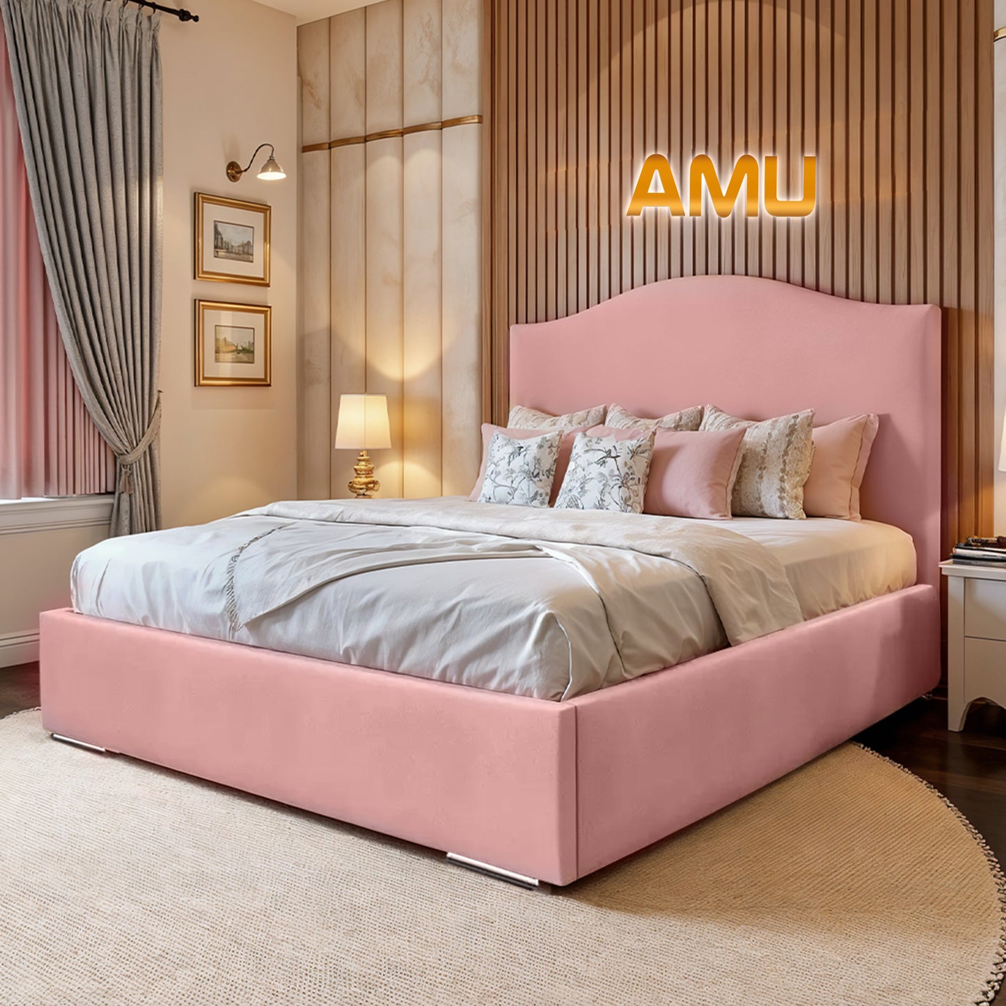 AMU Duchess of La Rosa Premium Pelvet Bed Frame
