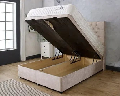 Emily Wing Ottoman Divan Bed - BedsnBoards