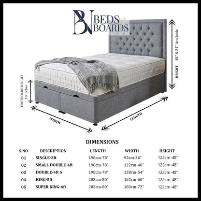 Miami Ottoman Divan Bed BedsnBoards