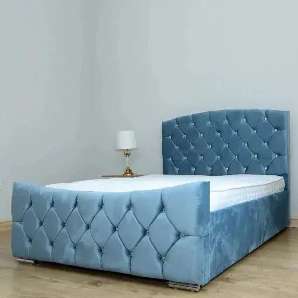 2025 Verona Luxury Bed – Half Moon Sleigh Design with Optional Storage - BedsnBoards