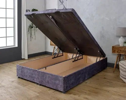 Luxury Ottoman Bed Base – Plush Velvet Upholstery & Hidden Storage - BedsnBoards