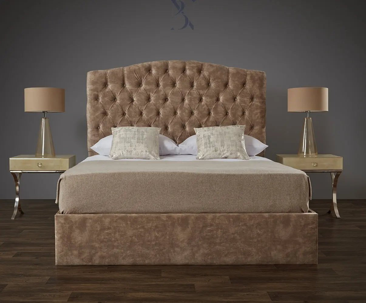 Roma Dotted Buttons Luxury Bed - BedsnBoards