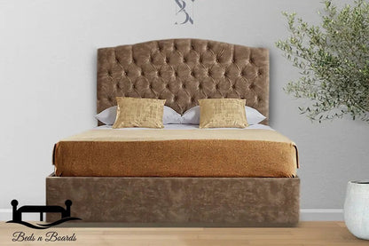 Roma Dotted Buttons Luxury Bed - BedsnBoards