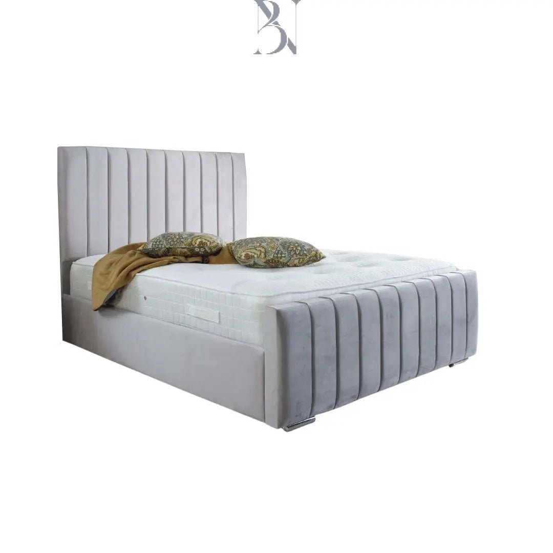 Yorkshire Panelled Upholstered Bed - BedsnBoards