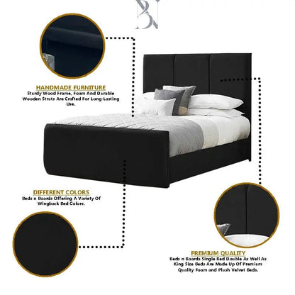 Sofia Upholstered Bed Frame - BedsnBoards