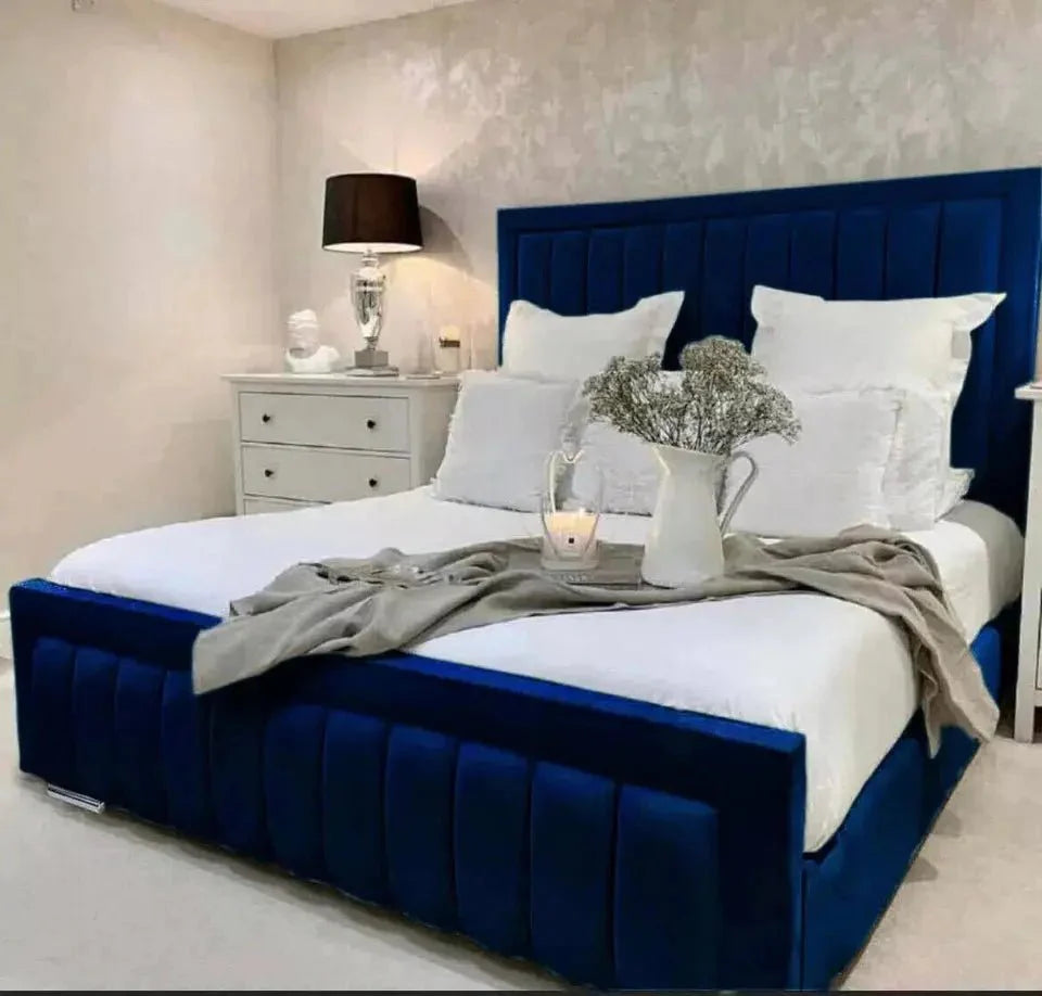 Stylish New Elegant Milano Upholstered Bed - BedsnBoards
