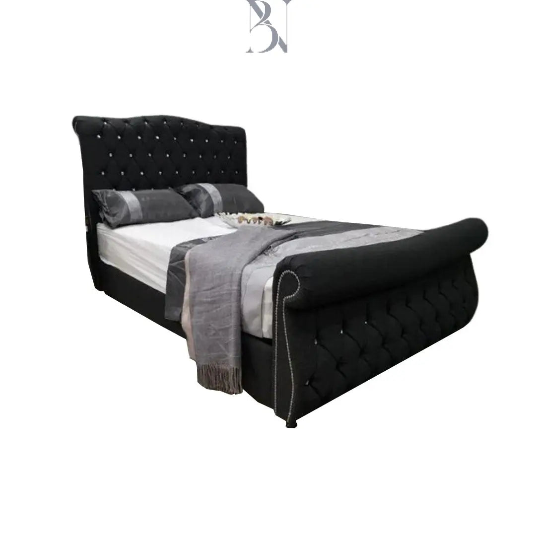 Swan Design Curved Bed - BedsnBoards
