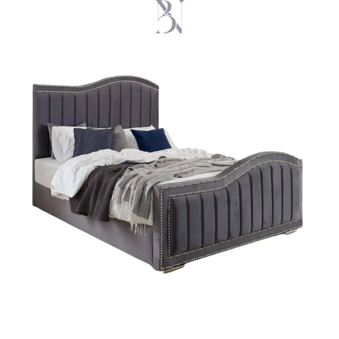 The Wavy Curved Panelled Bed - BedsnBoards