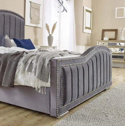 The Wavy Curved Panelled Bed - BedsnBoards