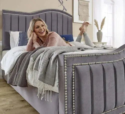 The Wavy Curved Panelled Bed - BedsnBoards