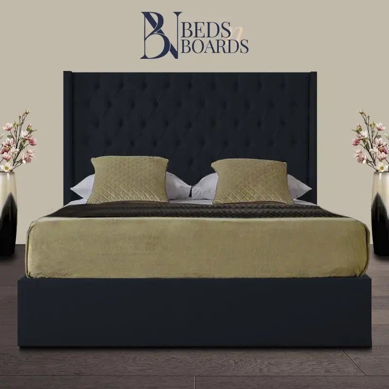 Venice Wingback Curved Chesterfield Luxury Bed BedsnBoards