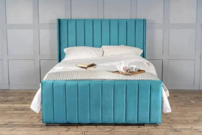 Berlin Wingback Luxury Upholstered Bed - BedsnBoards